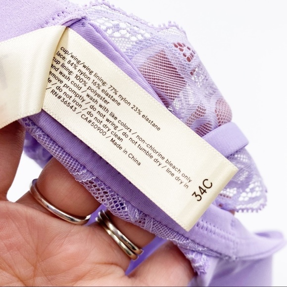 True & Co Purple Bra Size 34C - Picture 4 of 5